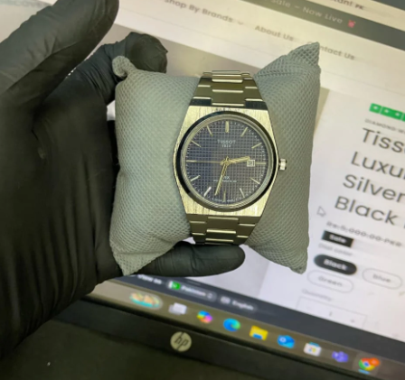 Tissot PRX Luxury Watch – Silver with Navy Dial