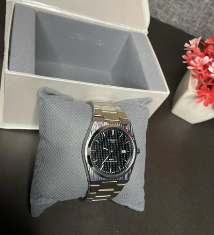 Tissot PRX Luxury Watch – Silver with Black Dial